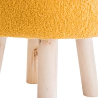 كرسي تزيين من الفرو الصناعي الفاخر وأرجل من الخشب...