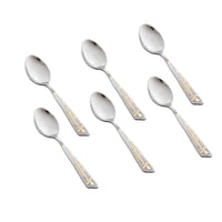 طقم ملاعق استيل فضي مذهب 30 قطعة