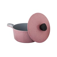 طقم قدور جرانيت جويل 12 قطعة وردي