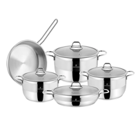 طقم قدور سوفت استيل تركي 9 قطع