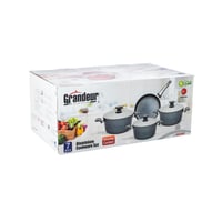 طقم قدور جرانيت تركي 7 قطع لون وردي