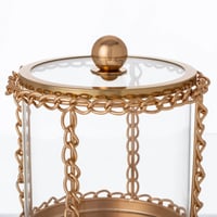 مطبقية معدن وزجاج ديزاين سلاسل ذهبي