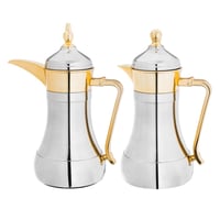 طقم ترامس رغد قطعتين سعة 1 لتر نيكل ذهبي