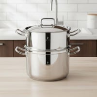 قدر طبخ بخار أطلس استيل تركي مقاس 18 سم