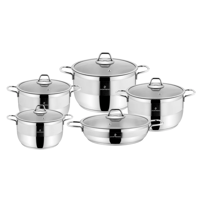 طقم قدور سوفت استيل تركي 10 قطع