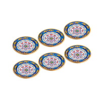 طقم صحون شاي زجاج تركي 6 قطع