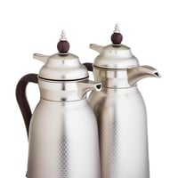 طقم ترامس علا قطعتين نيكل مطفي يد خشبي