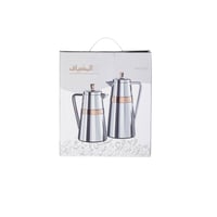 طقم ترامس زالا قطعتين فضي خشبي