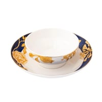 طقم سفرة بورسلين 28 قطعة نقش عسلي أزرق