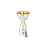 مبخرة عصرية فاخرة لون فضي مع ذهبي