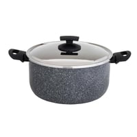 قدر جرانيت نيوفلون غطاء ستيل 24 سم