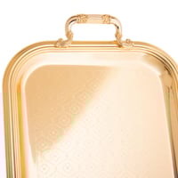 طقم صواني تقديم 3 قطع ذهبي كامل