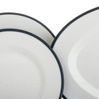 طقم عشاء ميلامين 57 قطعة 6 اشخاص لون كحلي