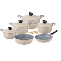 طقم قدور جرانيت جويل 12 قطعة بيج