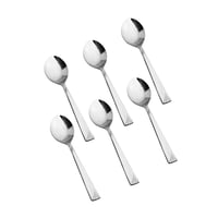 طقم ملاعق استيل ياباني فضي مطفي 30 قطعة