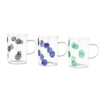 طقم أكواب زجاج ديزاين 3 قطع مشكل