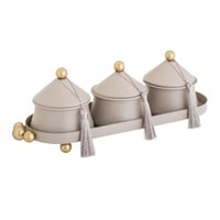 طقم تقديم مكسرات معدن 4 قطع