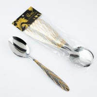 طقم ملاعق أكل ستيل مذهب 6 حبة