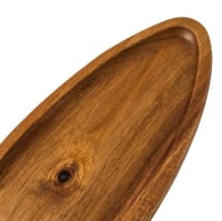 صحن تقديم خشب بيضاوي مقاس كبير