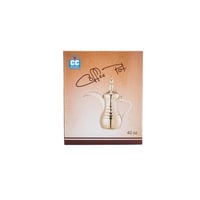 دلة قهوة ستيل فاخر ذهبي سعة 1200 مل