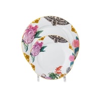 طقم سفرة بورسلين 28 قطعة ورود تركوازي