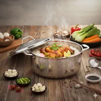 حافظة طعام ستيل هندي سعة 2.5 لتر