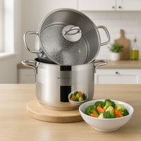 قدر بخار سوفت استيل تركي مقاس 22 سم