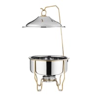 سخان طعام استيل هندي مع ذهبي مقاس 4 لتر