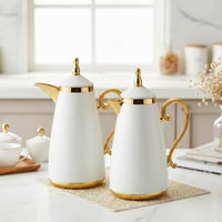 طقم ترامس ليان قطعتين أبيض مع ذهبي