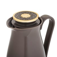 طقم ترمس ألاسكا قطعتين لون بني مع ذهبي