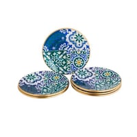 طقم صحون شاي زجاج تركي 6 قطع