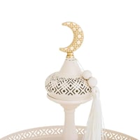 صحن تقديم مدور معدن على شكل قبة مسج مضيئة مقاس 26*...