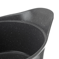 طقم قدور جرانيت لاهويا 9 قطعة أسود