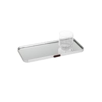 طوفرية ستيل مع مرآة مستطيل مقاس صغير