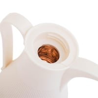 طقم ترامس الدلة من ألاسكا لون أبيض لؤلؤي مع ذهبي