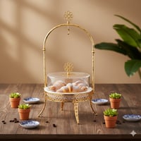 صحن تقديم بحامل من مجموعة المهرة