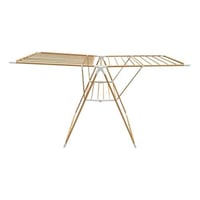 منشر للغسيل من المعدن حجم كبير لون خشبي