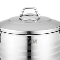 طقم قدور ستيل تركي فاخر 18/10 غطاء ستيل 9 قطع