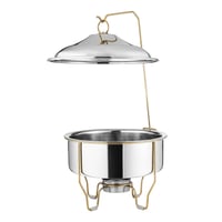 سخان طعام استيل هندي مع ذهبي مقاس 6 لتر