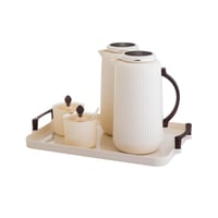 طقم ترامس لوفر مع تبسي وسكرية بيج خشبي