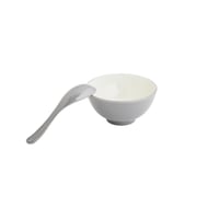 طقم شوربة ميلامين 15 قطعة 6 أشخاص رمادي/بيج