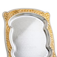 صينية تقديم حلويات مستطيل ستيل ذهبي