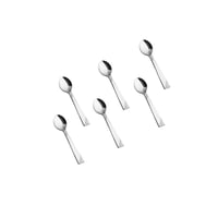 طقم ملاعق استيل ياباني فضي مطفي 30 قطعة