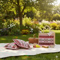 شنطة رحلات مع طقم وسادة تاتامي قطعتين