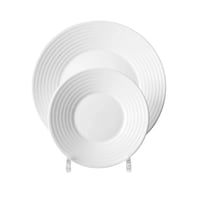 طقم عشاء أركوبال فاخر أبيض 24 قطعة - 6 اشخاص