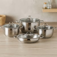 طقم قدور سوفت استيل تركي 8 قطع