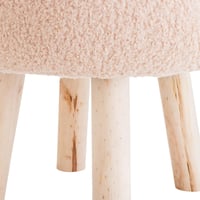 كرسي تزيين من الفرو الصناعي الفاخر وأرجل من الخشب...