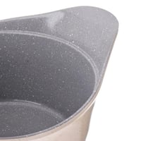 طقم قدور جرانيت لاهويا 17 قطعة بيج