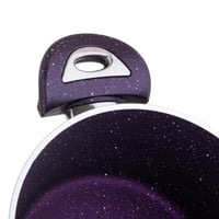 طقم قدور جرانيت تركي 7 قطع لون بنفسجي