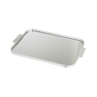 طوفرية ستيل مع مرآة مستطيل مقاس كبير